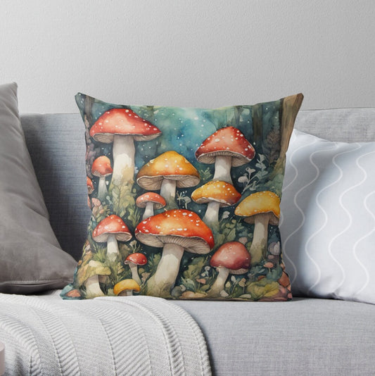 Whimsical Forest Reverie - Throw Pillow